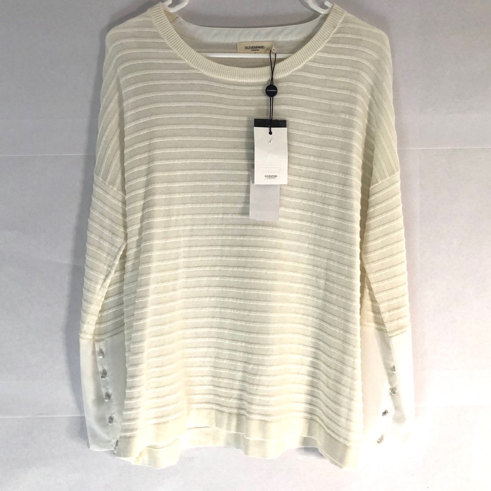 ELEVEN PARIS Off White Long Sleeve Lightweight Top